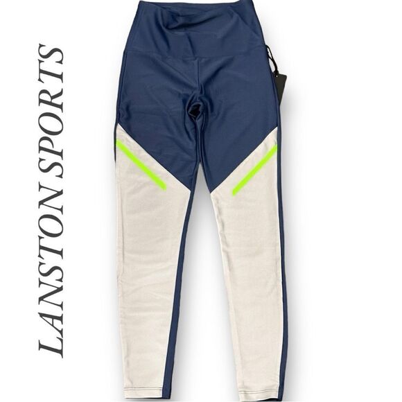 LANSTON Sports Women’s Sports Leggings in the Size XSmall in Blue/Silver - Picture 1 of 7